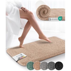 Beautissu - BeauMare FL - Badmat - Natuur - Antislip 60x50 cm - Hoogpolig Tapijt