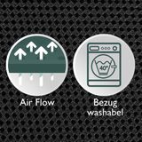 Stuitkussen - BeauErgo - Zwart - Ademend - Antislip