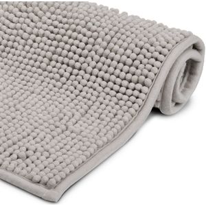 Beautissu Badmat Antislip 50x50cm Beaumare WR - Douchemat Grijs Badmat - WC Tapijt, Vloermat voor Douche of Badkamer