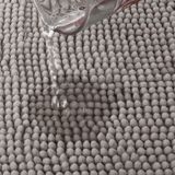 Beautissu Badmat Antislip Beaumare WR Douchemat Grijs Badmat WC Tapijt, Vloermat voor Douche of Badkamer