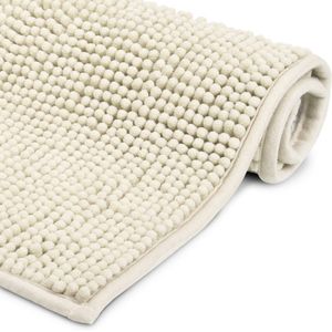 Beautissu Badmat Antislip 70x100cm Beaumare WR - Douchemat Creme Badmat - WC Tapijt, Vloermat voor Douche of Badkamer