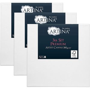 Artina Set van 3 Schildersdoeken 40x40 cm - FSC® Schildersdoek 3 Stuks