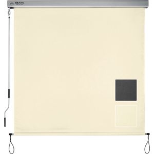 Sol Royal MS5 Tuinzijluifel 140x250 cm Rolgordijn voor buiten – Duurzame privacy bescherming afneembaar handvat waterdichte zonwering handleiding verticale zonnescherm voor terras balkon tuin Beige