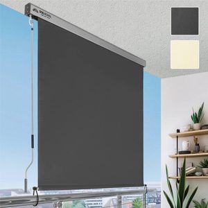 Sol Royal MS5 – Verticale Luifel voor Buiten 140x250 cm – Duurzame Rolgordijn Waterdicht met Afneembare Handslinger – Verticale Zonnescherm Antraciet voor Terras, Balkon, Tuin