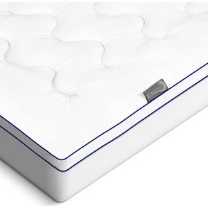 Beautissu BeauNuit MT Base Matras Topper met geïntegreerde Strechcover 90x200 cm Matrasbeschermer 3cm vulstof Bed Topper Non-Slip Topper voor Boxspring Bed & Matrassen tot 40cm