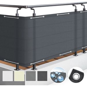 Sol Royal PB2 – Balkonscherm Antraciet 500 x 100 cm – Balkondoek Waterafstotend – UV Bescherming – incl. Bevestigingsmateriaal