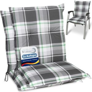 Stoelkussens 4 st lage rug oxford stof zwart kopen