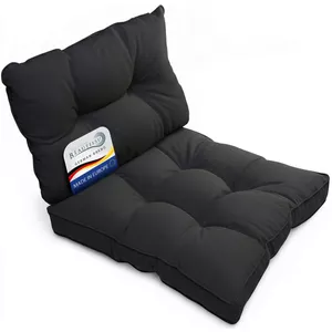 Set van 2 stoelkussens, zitkussen, 40 x 40 cm, voor binnen en buiten, dik vloerkussen, stoelzitkussen, geschikt voor huis, tuin, kantoor en autostoelen, zitverhoging, lichtgrijs