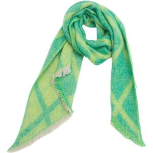 Winter Sjaal Dames sjaal Groen-Geel
