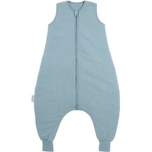 Meyco Baby - Winter Slaapoverall Jumper - Jeans Blue - Pre-washed Hydrofiel - 80cm - 2.0 TOG