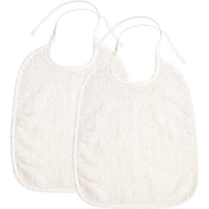 Meyco - Slabbetje 2St Basic - Badstof - Offwhite - 100% Katoen