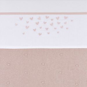 Meyco Baby Hearts wieglaken - soft pink - 75x100cm - 0.3 TOG