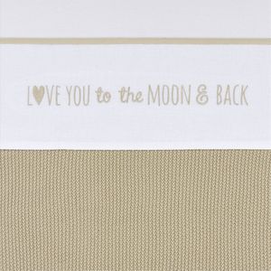 Meyco Baby Love you to the moon & back wieglaken - sand - 75x100cm - 0.3 TOG