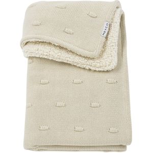 Meyco Baby Knots teddy ledikant deken - soft sand - 100x150cm - 2.0 TOG