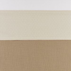 Meyco Baby Plume wieglaken - soft sand - 75x100cm