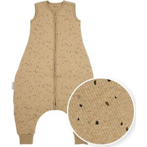 Meyco Baby Rib Mini Spot baby winter slaapoverall jumper - toffee melange - 92cm - 2.0 TOG