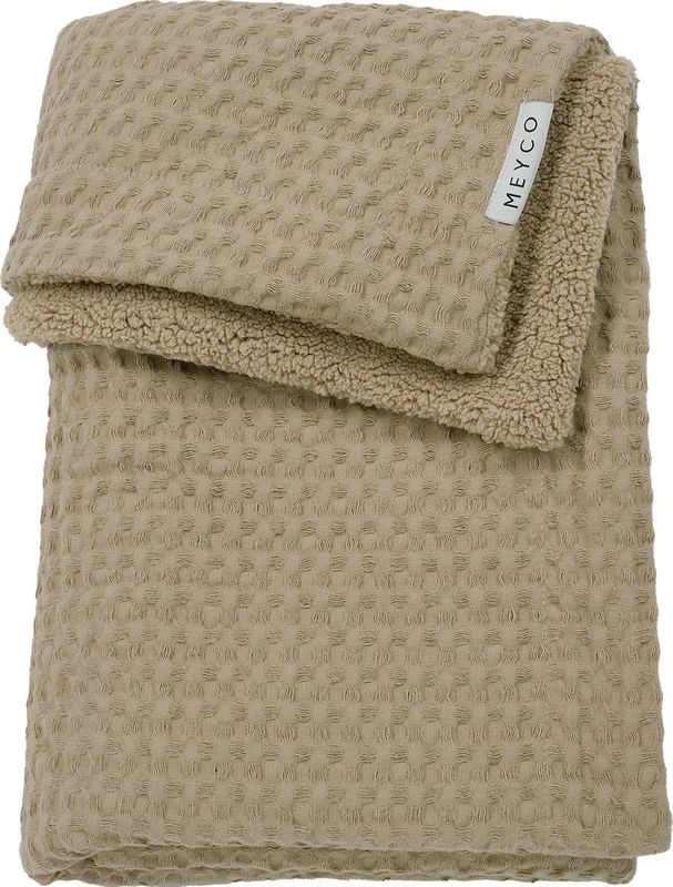 MEYCO Babydecke Waffle Teddy taupe 75 x 100 cm