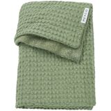 Meyco - Wafel Teddy - Ledikant Deken - Olive Green - 100% Katoen en Polyester - TOG 2.0