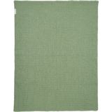 Meyco - Wafel Teddy - Ledikant Deken - Olive Green - 100% Katoen en Polyester - TOG 2.0