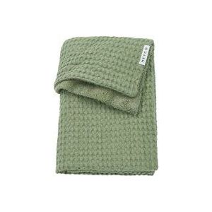 Meyco Ledikantdeken Wafel Teddy Olive Green 100X150cm