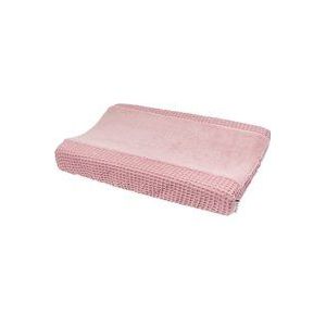 Meyco Baby Wafel Teddy aankleedkussenhoes old pink