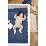 Meyco Baby Wafel Teddy boxkleed - indigo - 80x100cm