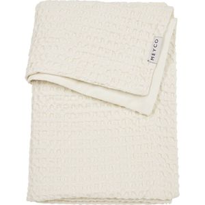 Meyco Baby Wafel Katoen ledikant deken - nature - 100x150cm - 1.0 TOG