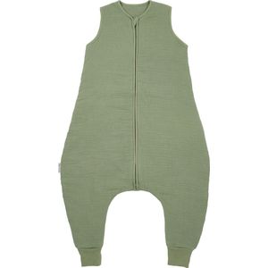Meyco Baby Uni baby winter slaapoverall jumper - pre-washed hydrofiel - olive green - 80cm - 2.0 TOG