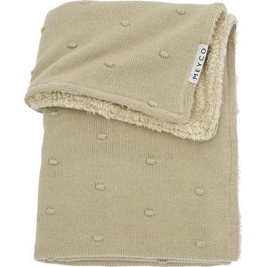 Meyco Baby Mini Knots teddy wiegdeken - sand - 75x100cm - 2.0 TOG