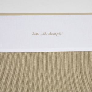 Meyco Baby Ssst...ik slaap!! wieglaken - sand - 75x100cm - 0.3 TOG