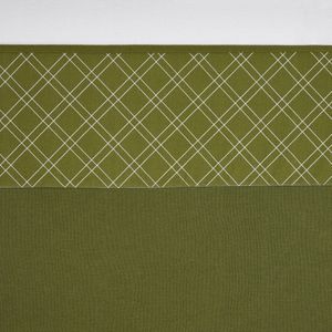 Meyco - Baby Double Diamond - Wieglaken - Avocado - 100% Katoen, Ademend, Onderhoudsvriendelijk, 75 x 100 cm