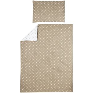 Meyco Baby X Mrs.Keizer Louis dekbedovertrek peuter - taupe - 120x150cm