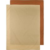 Meyco Baby Uni wieglaken 2 pack camel/warm sand 0.3 TOG