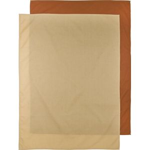 Meyco Baby Uni wieglaken 2 pack camel/warm sand 0.3 TOG