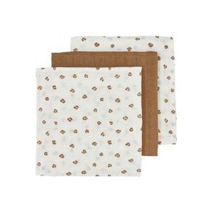 Meyco Baby Mini Panther hydrofiele doeken - 3-pack - toffee - 70x70cm