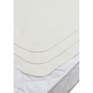 Meyco Baby molton onderlegger - 3-pack - white - 68x75cm