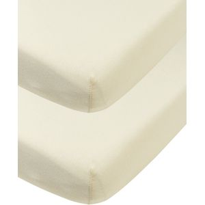 Meyco - Baby Uni - Hoeslaken - Nature - 2-pack - 100% Katoen Jersey