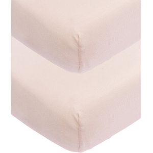 Meyco Baby Uni hoeslaken wieg - 2-pack - soft pink - 40x80/90cm