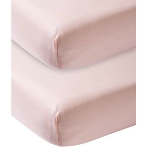 Meyco Baby Uni hoeslaken juniorbed 2 pack soft pink