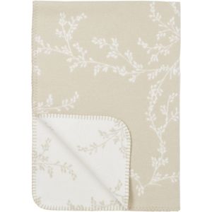 Meyco Baby Branches wiegdeken - geweven - sand - 75x100cm - 1.0 TOG
