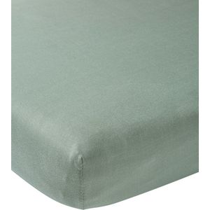Meyco Baby Uni hoeslaken ledikant - stone green - 60x120cm