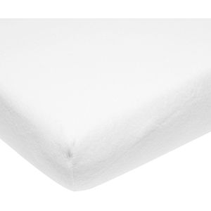 Meyco Baby Uni molton stretch hoeslaken ledikant - white - 60x120cm