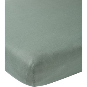Meyco Baby Uni hoeslaken juniorbed - stone green - 70x140/150cm