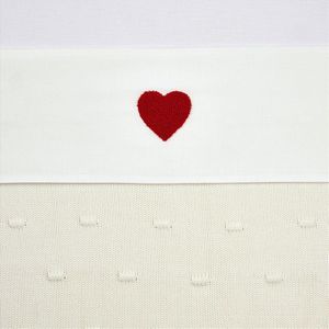Meyco Baby Sweet Heart ledikant laken - red - 100x150cm - 0.3 TOG