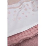 Meyco Baby Hearts ledikant laken - soft pink - 100x150cm - 0.3 TOG