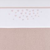 Meyco Baby Hearts ledikant laken - soft pink - 100x150cm - 0.3 TOG