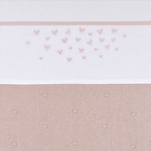Meyco Baby Hearts ledikant laken - soft pink - 100x150cm - 0.3 TOG