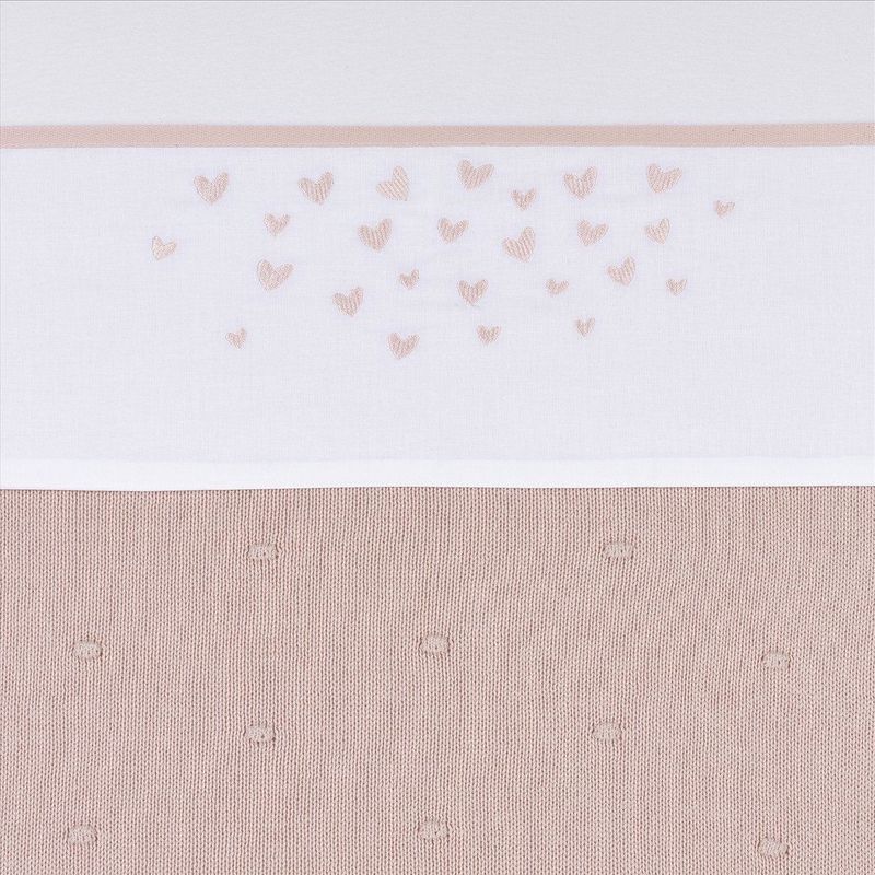 Meyco Baby Hearts ledikant laken - soft pink - 100x150cm - 0.3 TOG