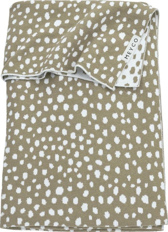Meyco Baby Cheetah wiegdeken - taupe - 75x100cm - 1.0 TOG