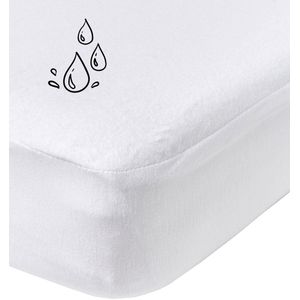 Meyco Baby waterdicht hoeslaken juniorbed - white - 70x140/150cm